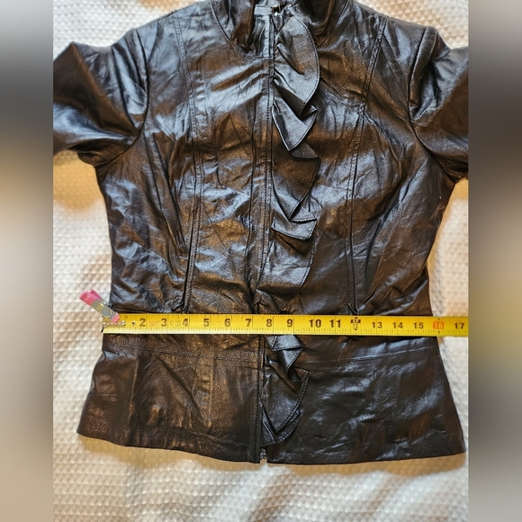 Elie Tahari Leather Jacket - Picture 11 of 12